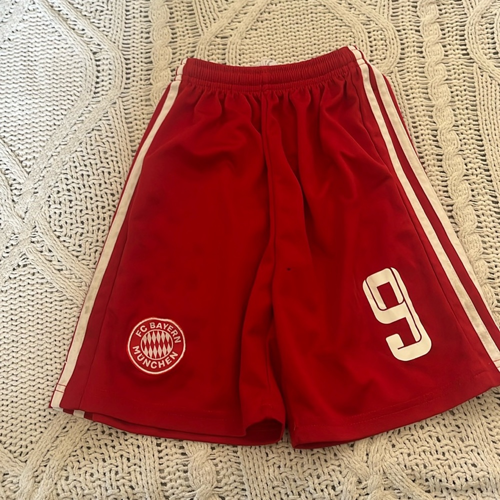 Red athletic shorts
